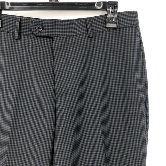 ENGLISH LAUNDRY Mens Dress Pants 31R Grey Blue Check NWOT - Picture 3 of 7
